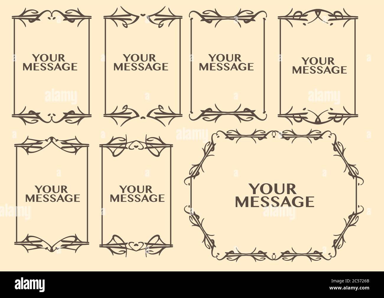 Vector vintage decorative design borders and frames Stock Vector Image ...