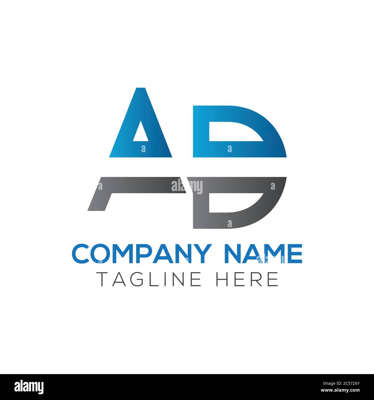 Initial AD Letter Logo Design Modern Business Typography Vector ...