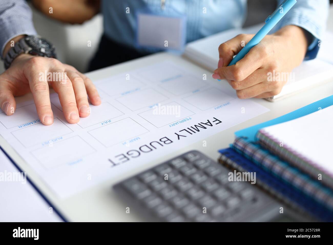 Calculator on working table hi-res stock photography and images - Alamy