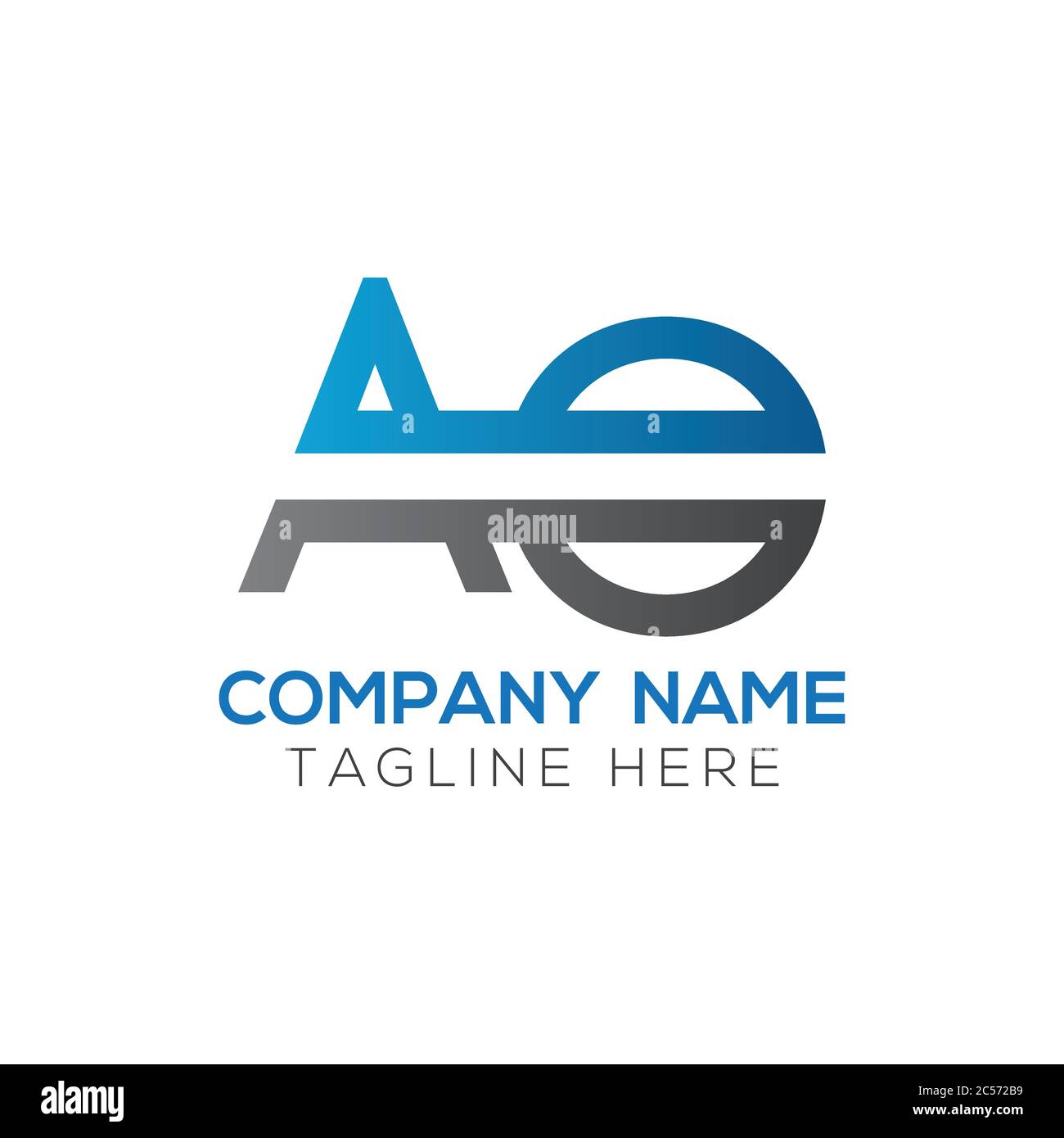 Initial AO Letter Logo Design Modern Business Typography Vector ...