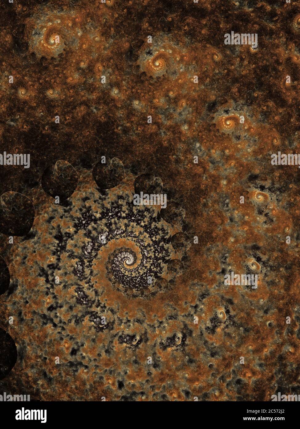 Ammonites - Flame Fractal Art Stock Photo