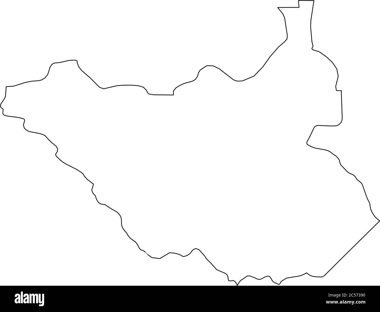 Sudan Solid Black Outline Border Map Of Country Area - vrogue.co