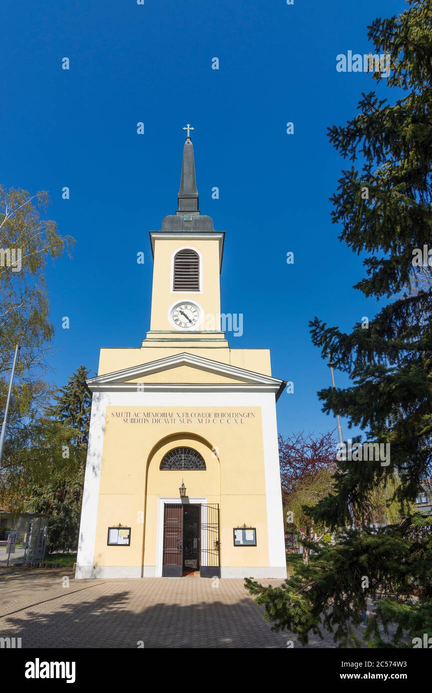 Gerasdorf bei Wien, church in Seyring in Weinviertel region, Lower Austria, Austria Stock Photo