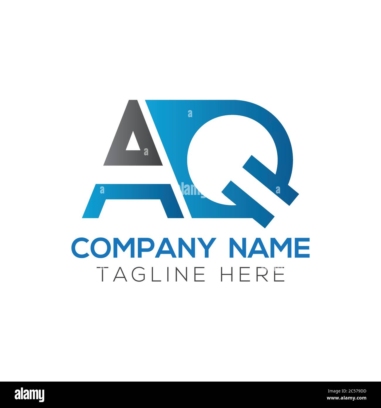 Initial AQ Letter Logo Design Modern Business Typography Vector Template. Creative Linked Letter AQ Logo Design Stock Vector