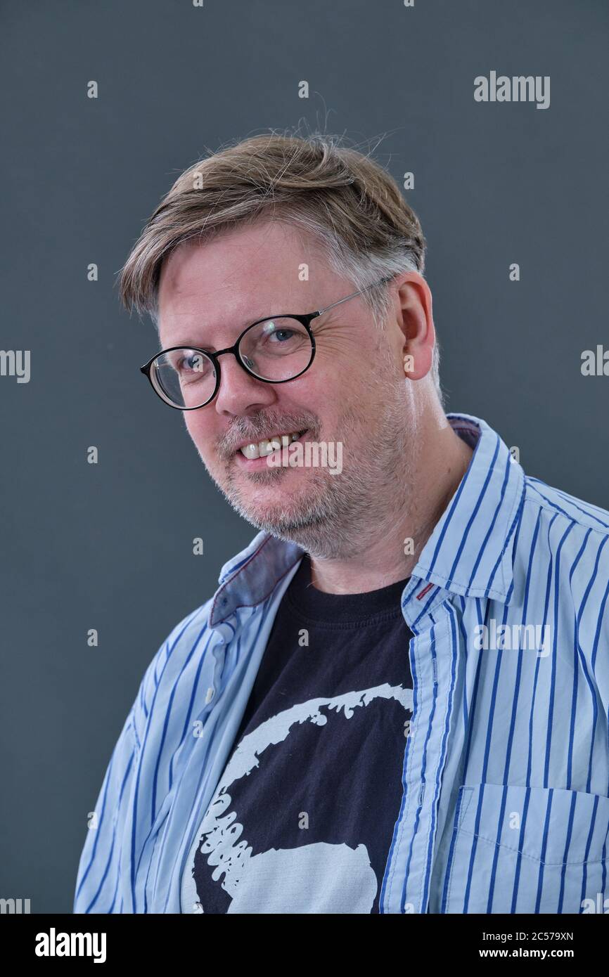 British writer and lecturer Paul Magrs attends a photocall during the annual Edinburgh International Book Festival 2018 Stock Photo