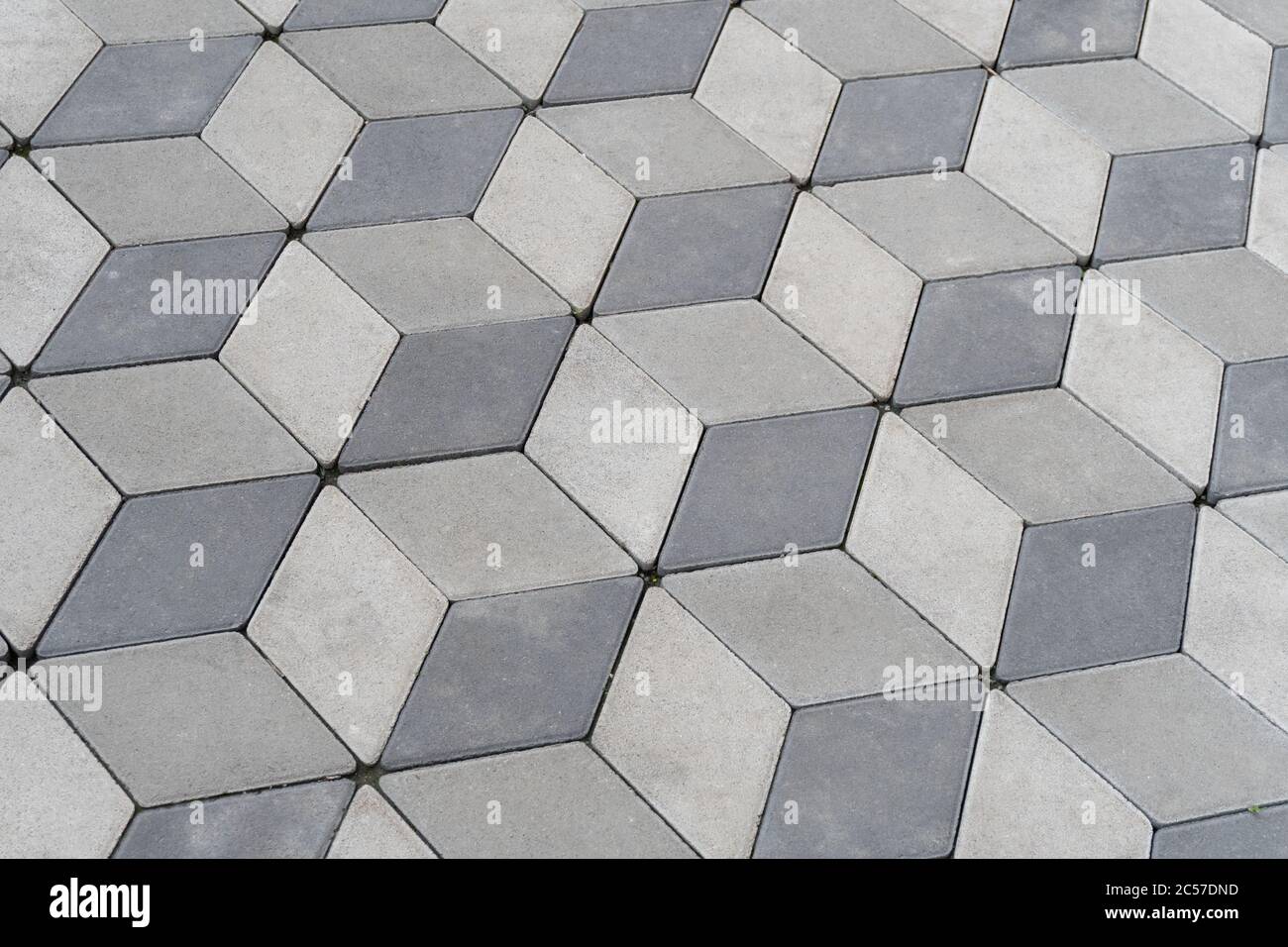 Closeup at cube seamless pattern at asphapt. Stock Photo