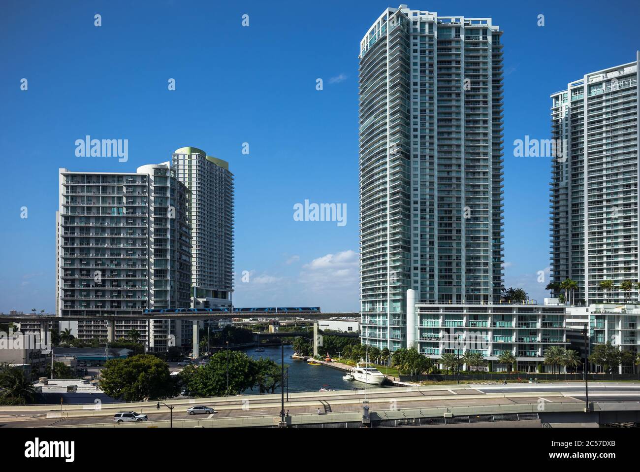 Miami River Housing Developments. Florida. USA Stock Photo Alamy