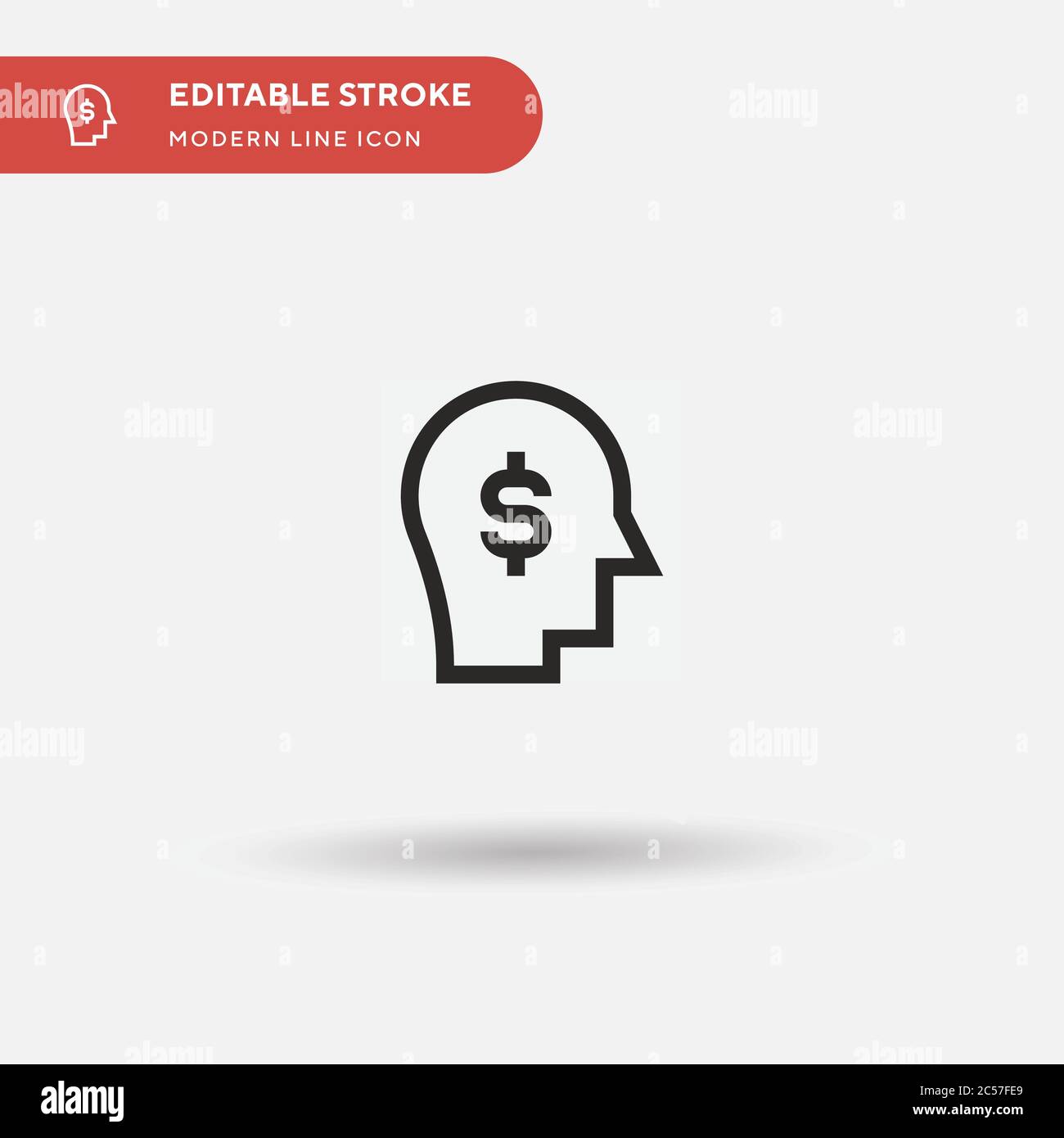 Mind Simple vector icon. Illustration symbol design template for web mobile UI element. Perfect color modern pictogram on editable stroke. Mind icons for your business project Stock Vector