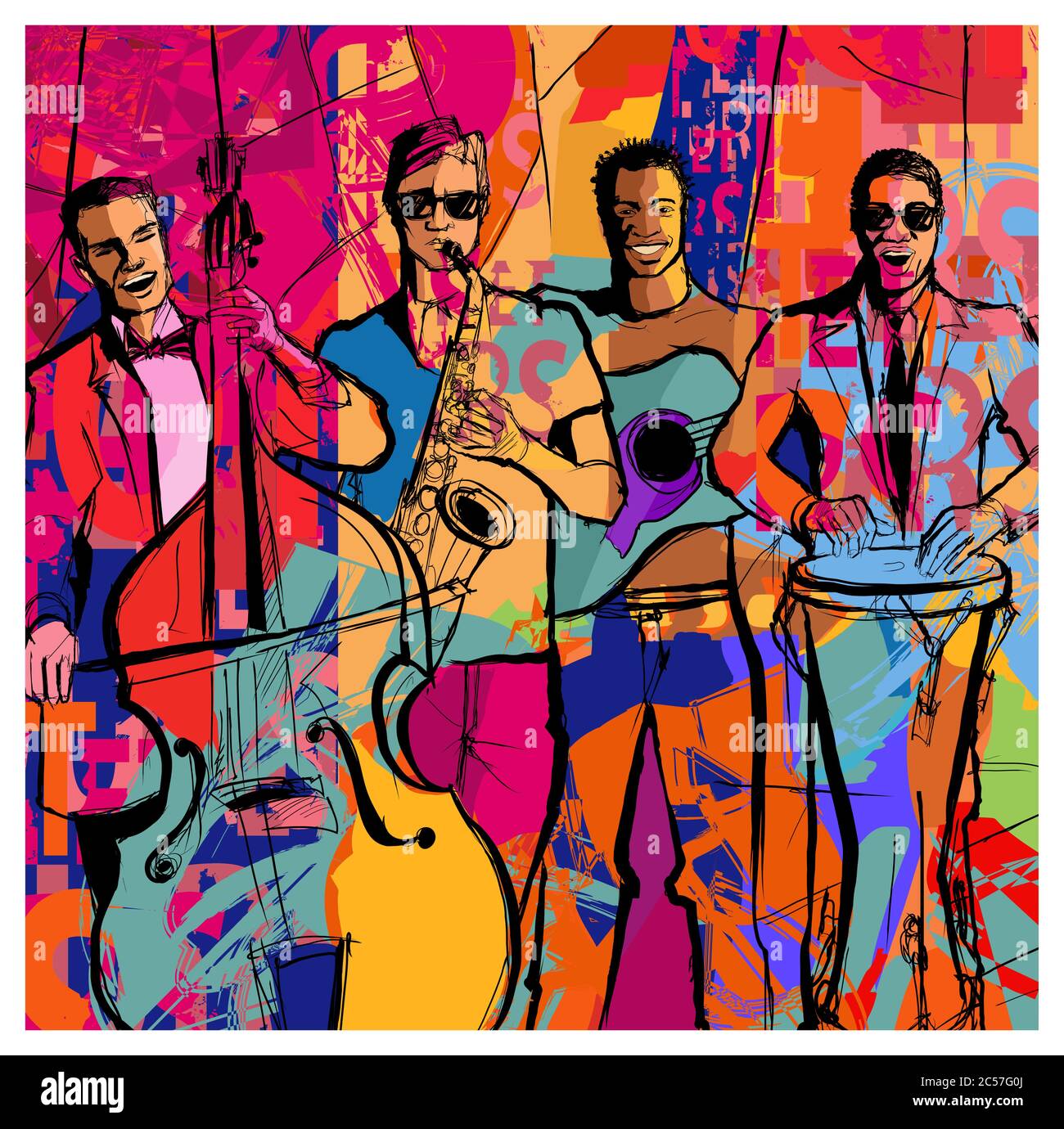 Jazz illustration hi-res stock photography and images - Alamy