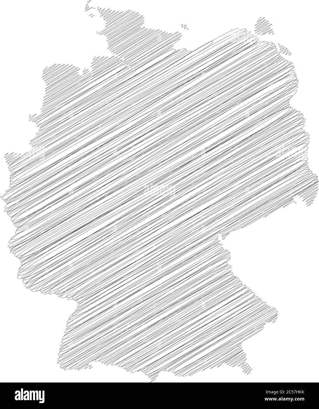Scribble map germany sketch Black and White Stock Photos & Images - Alamy