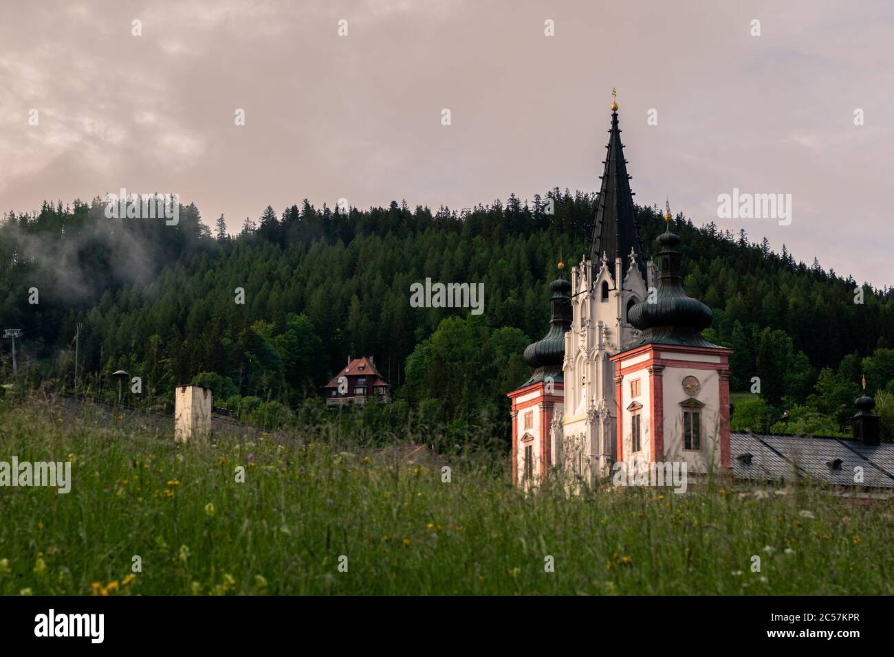 Basilica of the Birth of the Virgin Mary in Mariazell (Austria). This ...