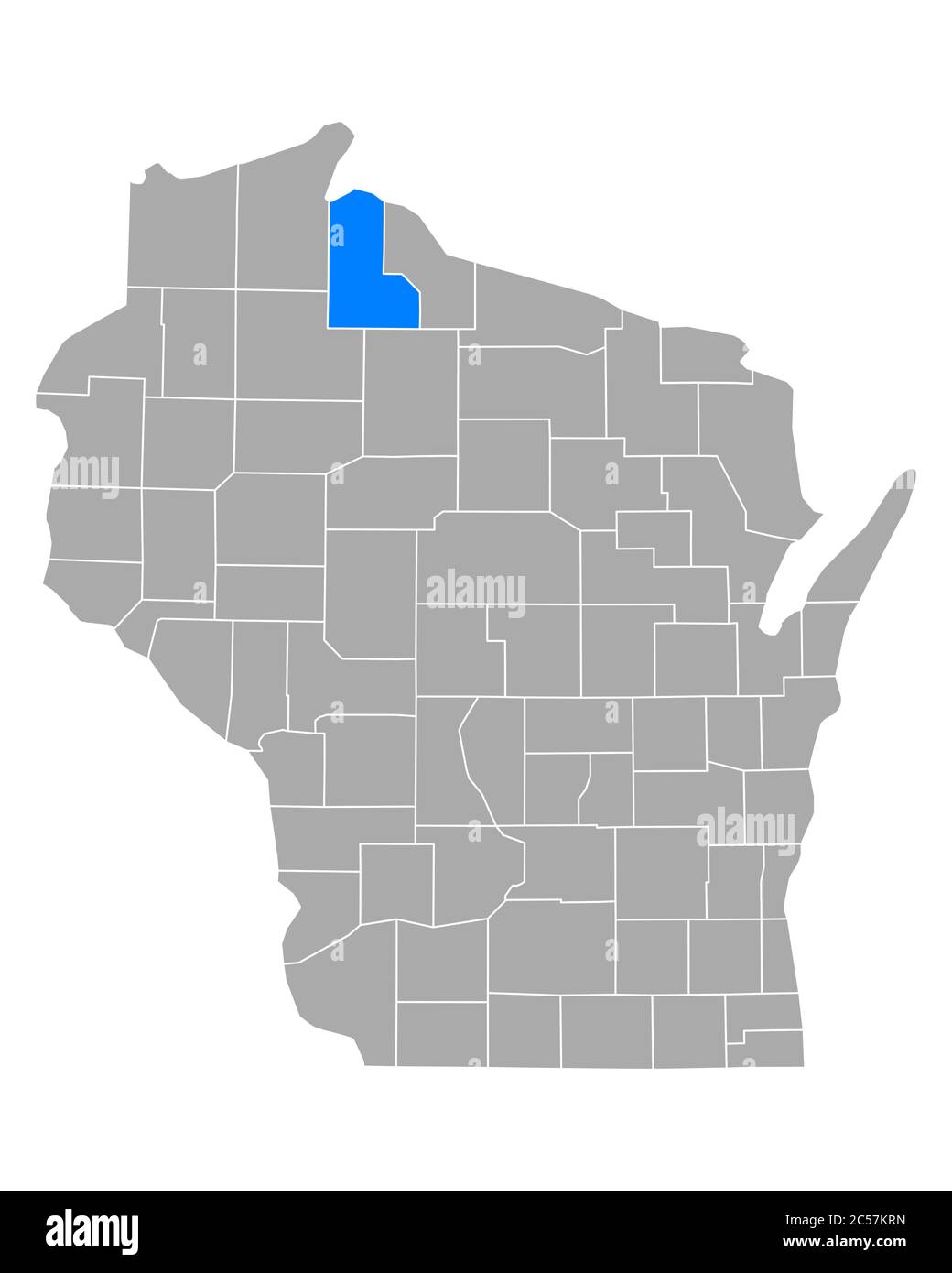 Map of Ashland in Wisconsin Stock Photo Alamy