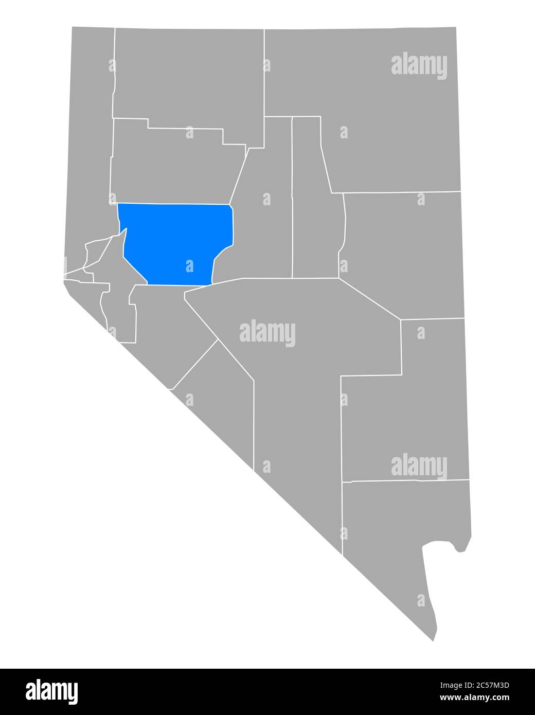 Map of Churchill in Nevada Stock Photo Alamy