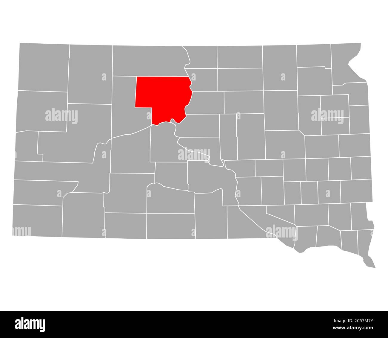 Map of Dewey in South Dakota Stock Photo Alamy