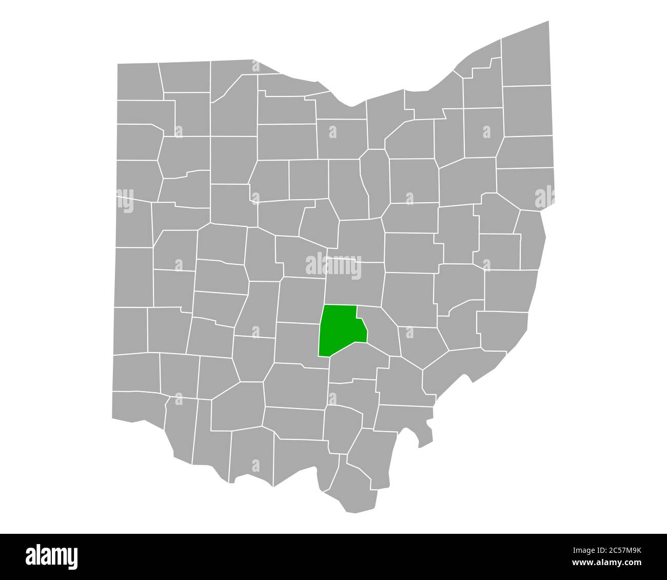 Map of Fairfield in Ohio Stock Photo
