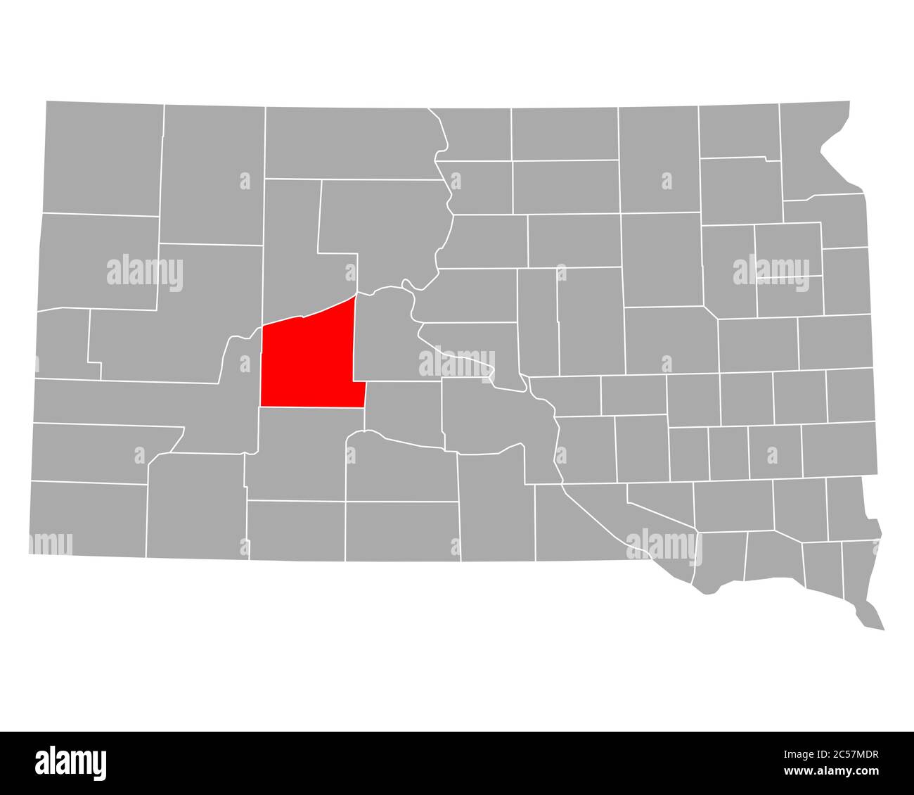 Map of Haakon in South Dakota Stock Photo Alamy