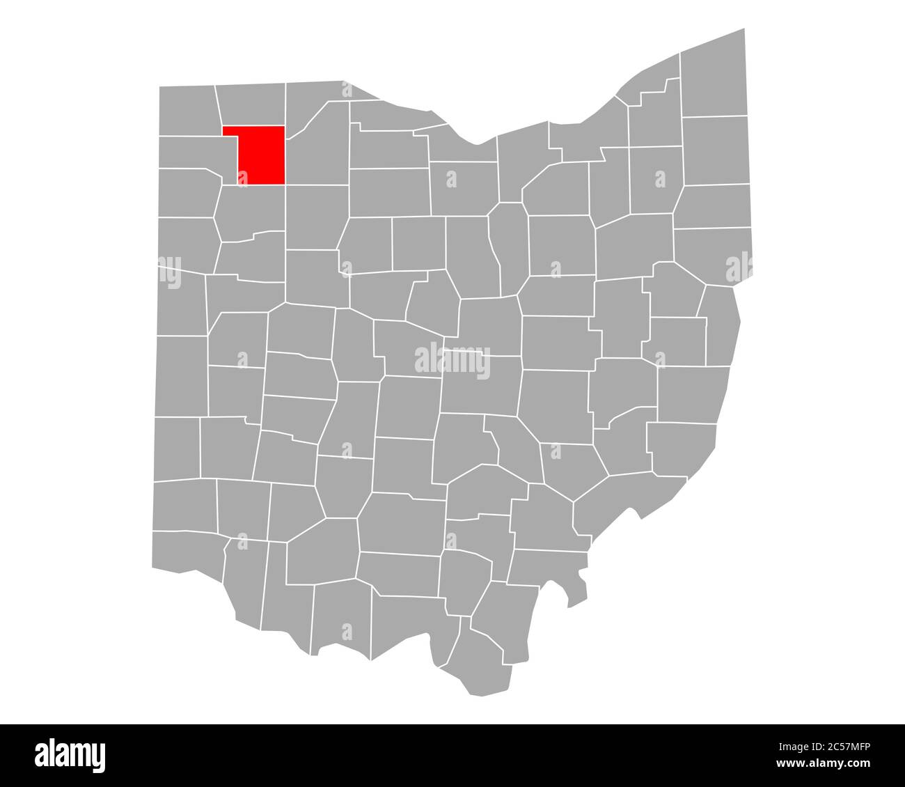 Map of Henry in Ohio Stock Photo Alamy