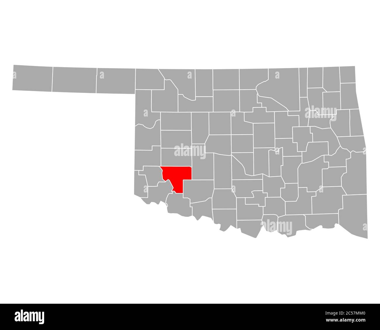 Map of Kiowa in Oklahoma Stock Photo - Alamy