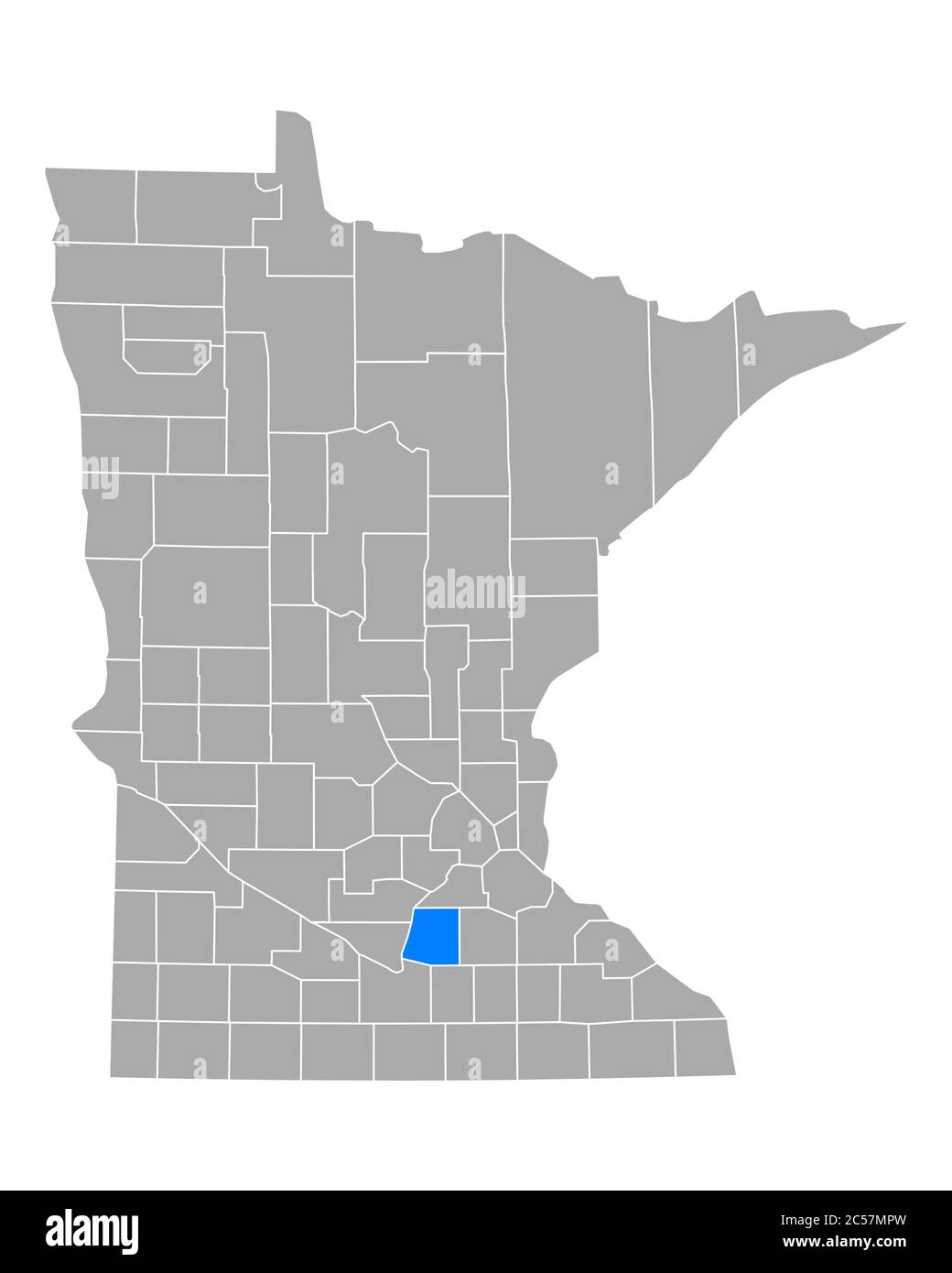 Map of Le Sueur in Minnesota Stock Photo Alamy