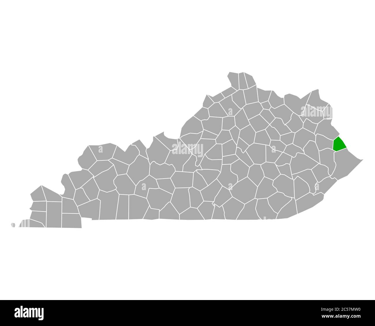 Map of Martin in Kentucky Stock Photo Alamy
