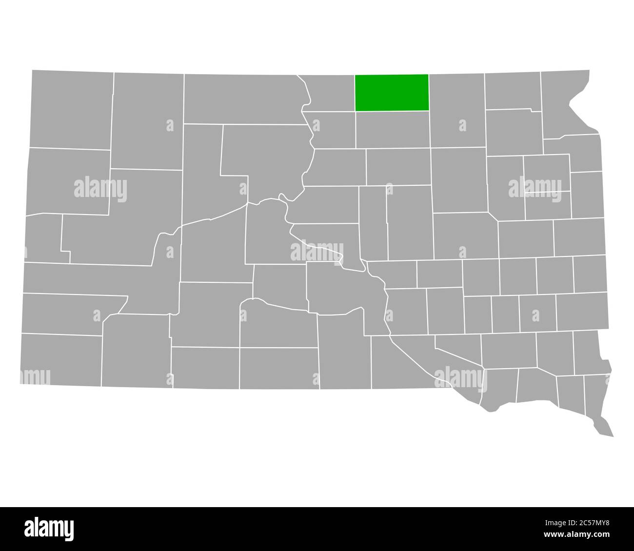 Map of McPherson in South Dakota Stock Photo Alamy