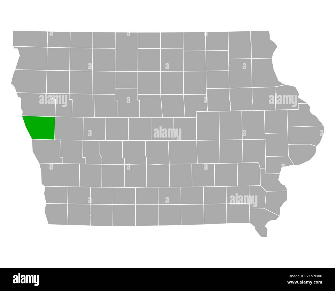 Map of Monona in Iowa Stock Photo Alamy