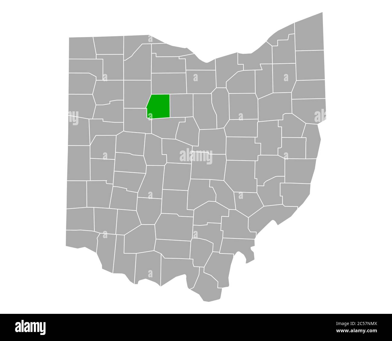 Map of Wyandot in Ohio Stock Photo Alamy