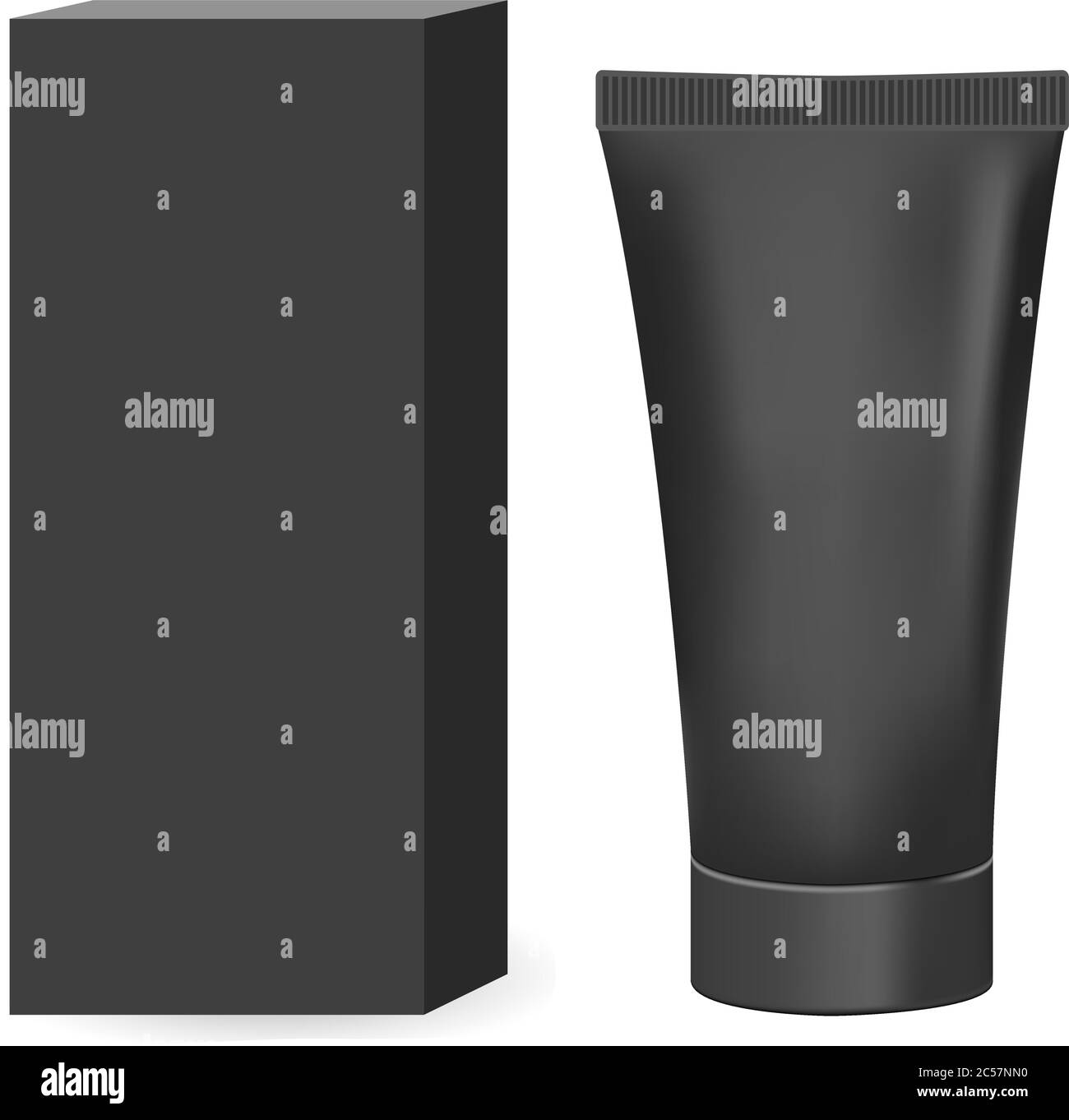 Cream Tube Cosmetics packaging blank mockup isolated on white ...
