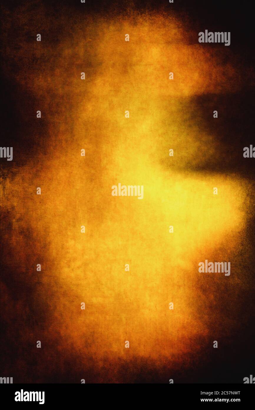 Grunge orange and black eerie grunge paper texture or background with ...