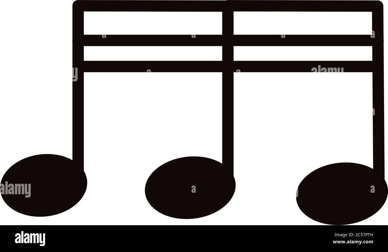 music note silhouette style icon vector illustration design Stock ...