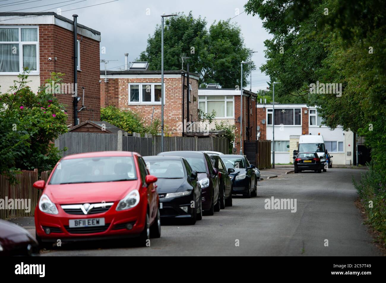 Telford Way in Leicester where the localised lockdown boundary cuts through. A local lockdown has been imposed following a spike in coronavirus cases in the city. Stock Photo