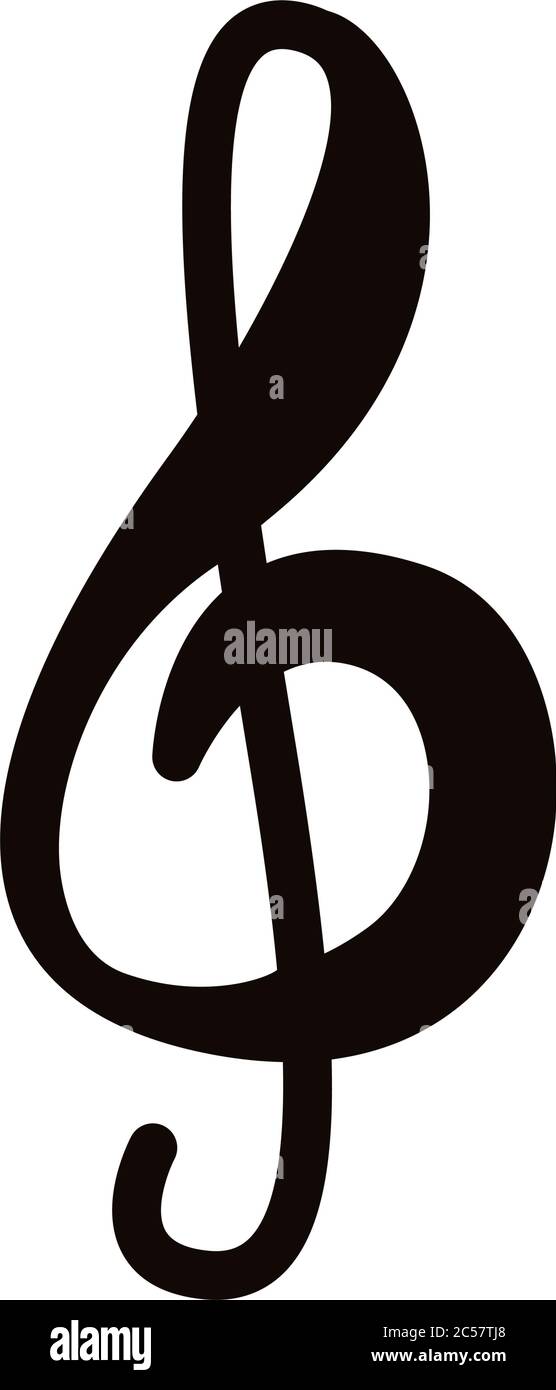 music note silhouette style icon vector illustration design Stock ...
