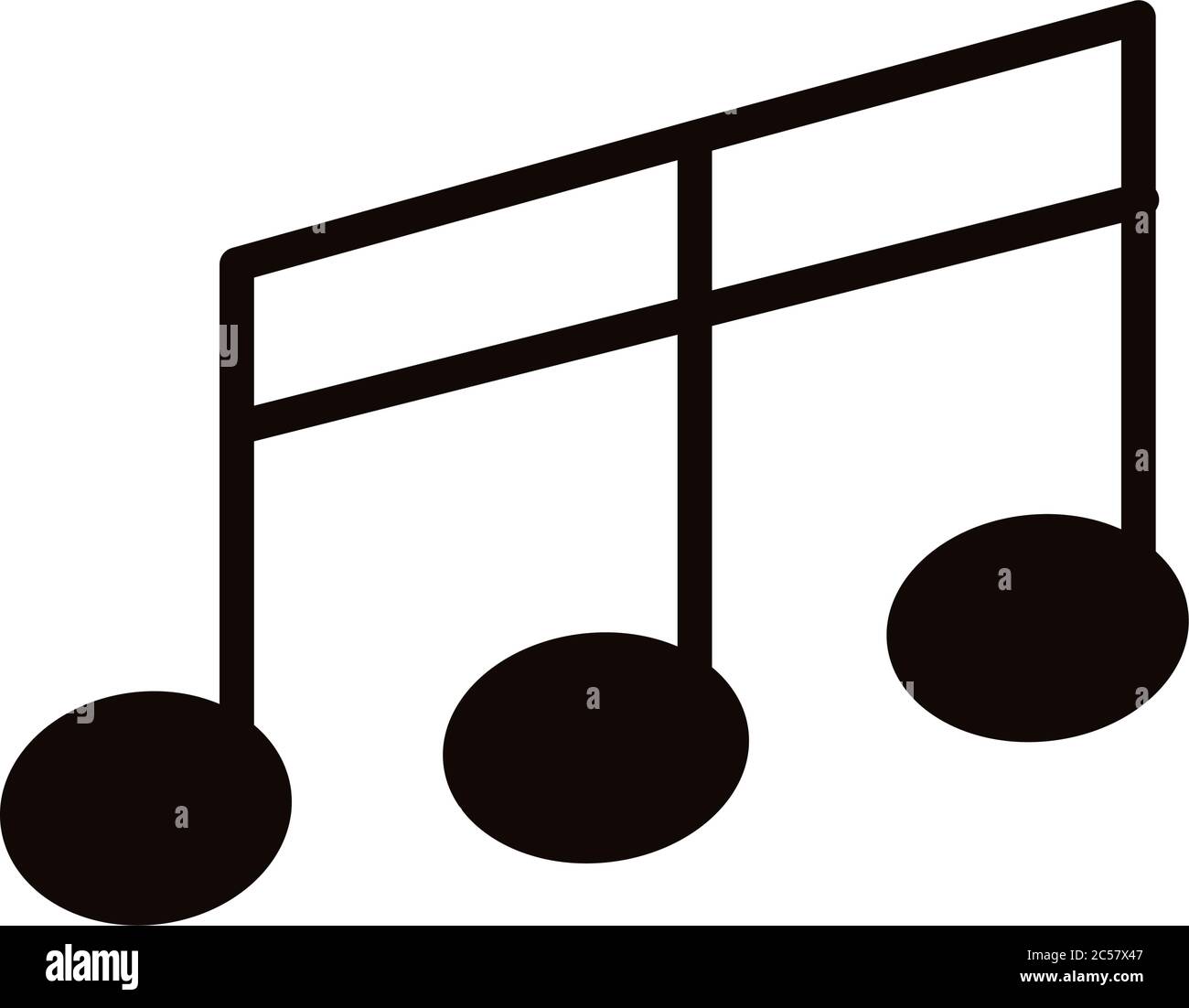 music note silhouette style icon vector illustration design Stock ...