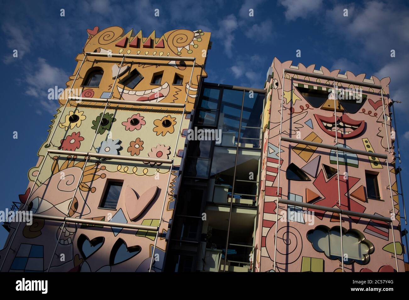 Happy Rizzi House, Rizzi Building,  day-glo masterpiece of cartoon-inspired architecture, Braunschweig, (Brunswick) Germany, Europe Stock Photo