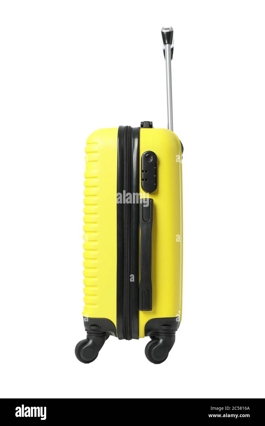 Color travel bag isolated on white background Stock Photo Alamy