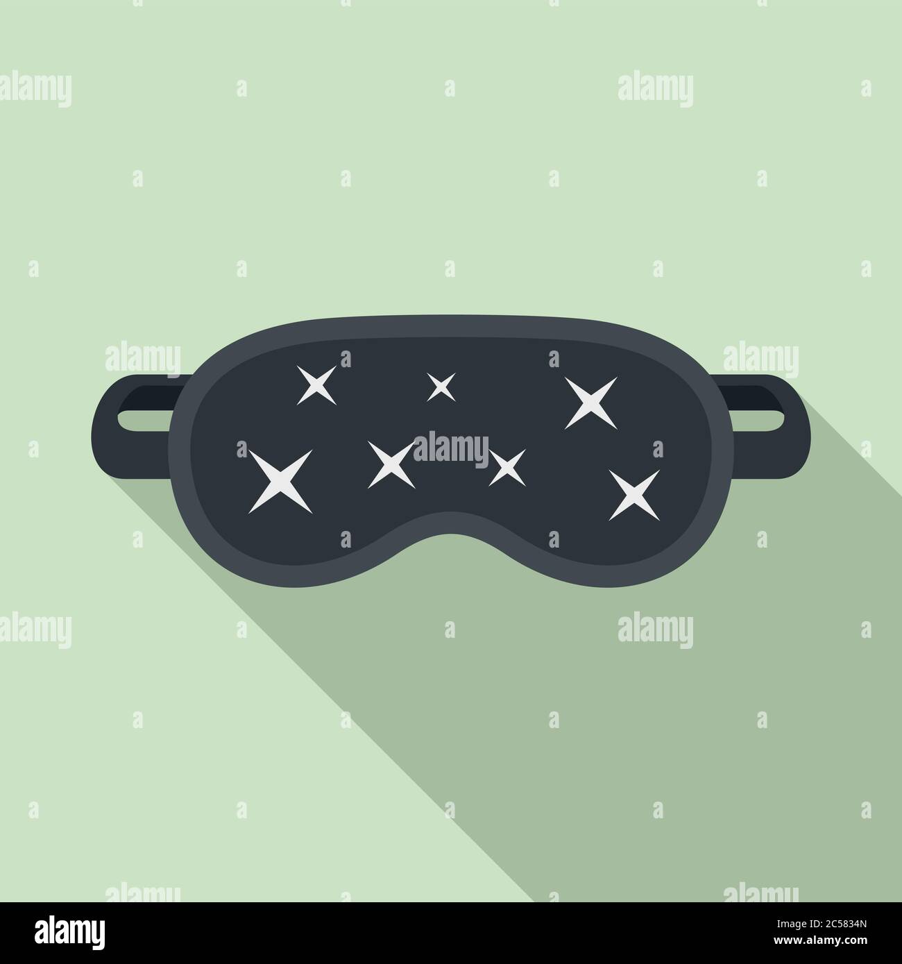 Zzz sleeping mask icon. Flat illustration of zzz sleeping mask vector