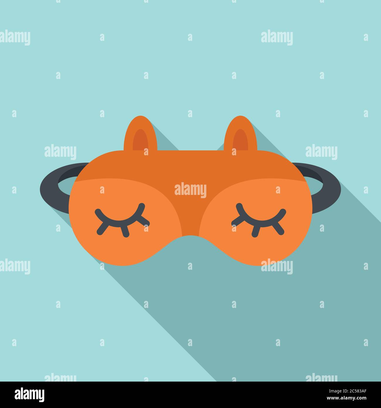 Lifestyle sleeping mask icon. Flat illustration of lifestyle sleeping