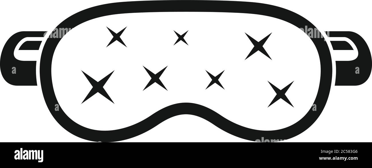 Zzz sleeping mask icon. Simple illustration of zzz sleeping mask vector