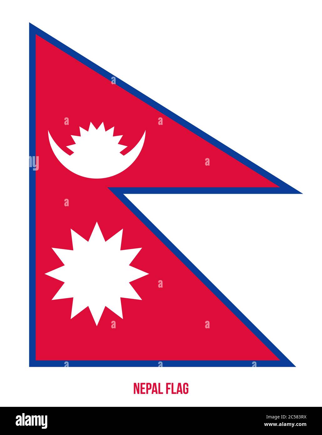 Nepal Flag Vector Illustration on White Background. Nepal National Flag Stock Vector Image & Art