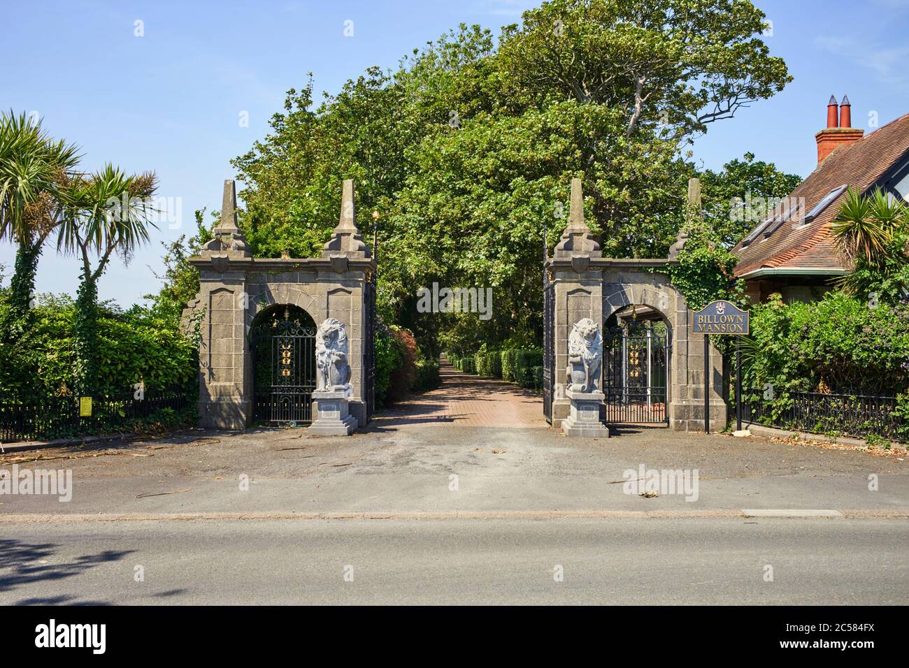Entrance to Billown Mansion the home of John Whittaker the richest man