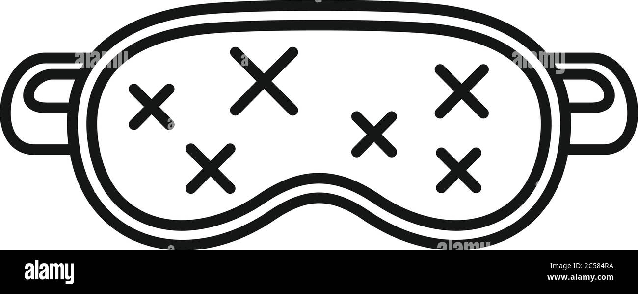 Zzz sleeping mask icon. Outline zzz sleeping mask vector icon for web