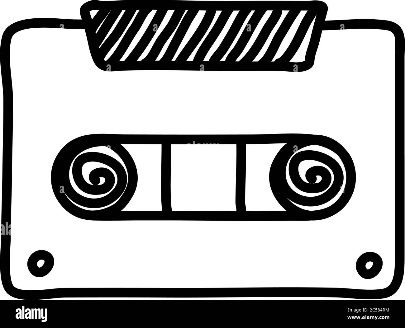 cassette music record line style icon vector illustration design Stock Vector