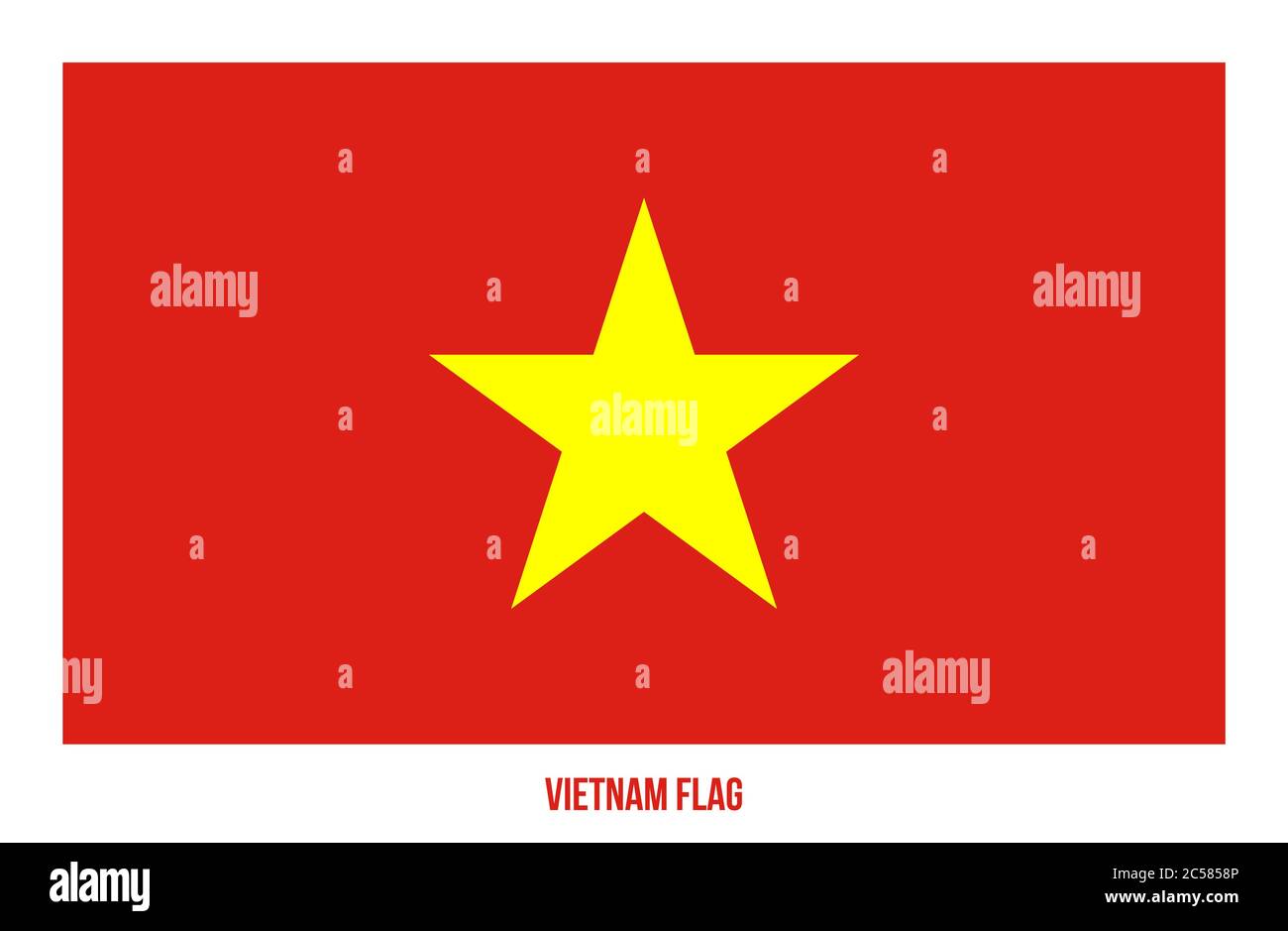 Vietnam Flag Vector Illustration on White Background. Vietnam National Flag. Stock Vector