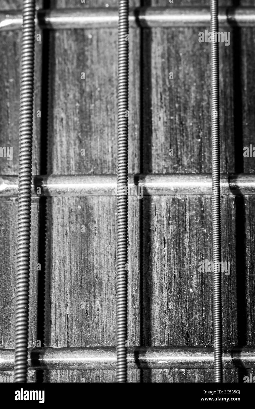 Bomb String Close up of an acoustic guitars strings Stock Photo - Alamy