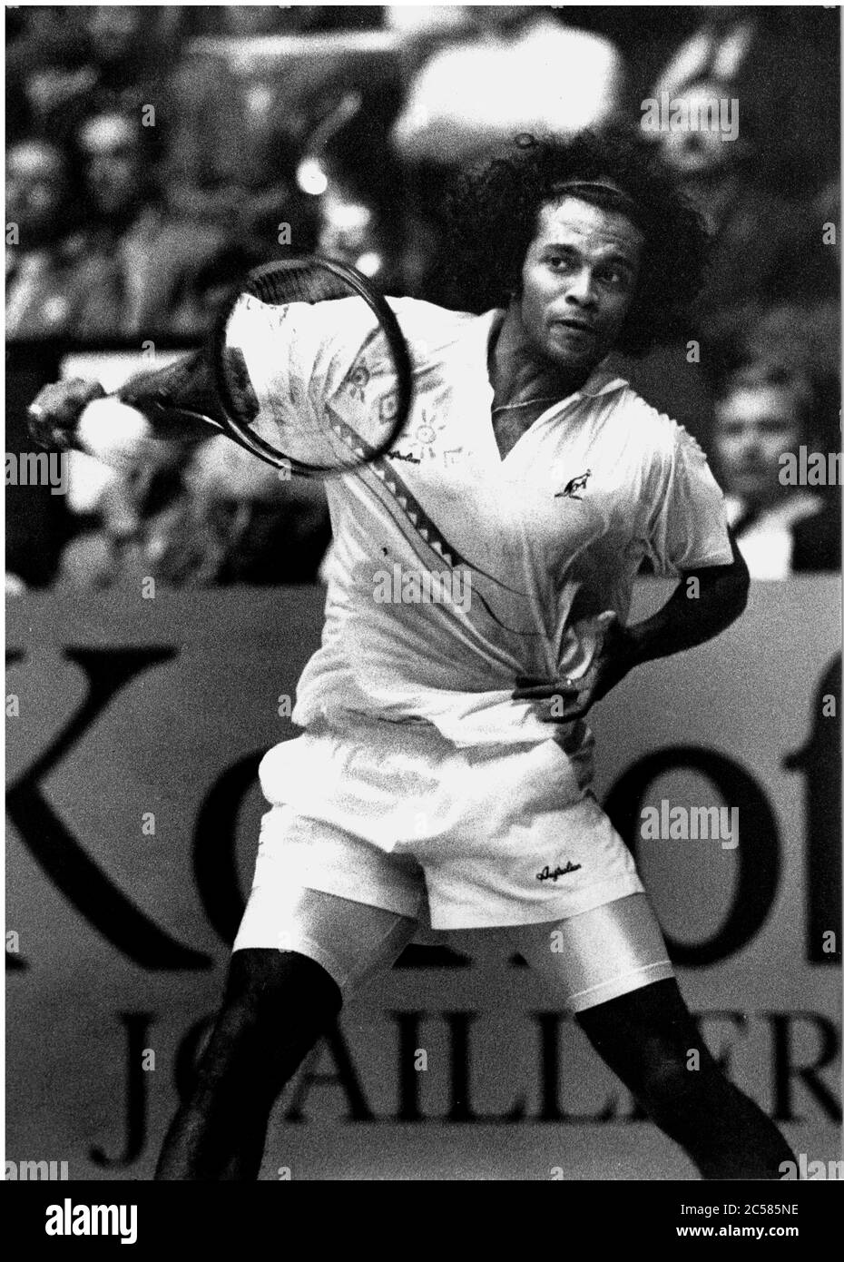 Archives 90ies: American tennis player Ronald Agenor plays at GPTL, - Lyons Tennis Grand Prix, 90ies, Lyon, France Stock Photo