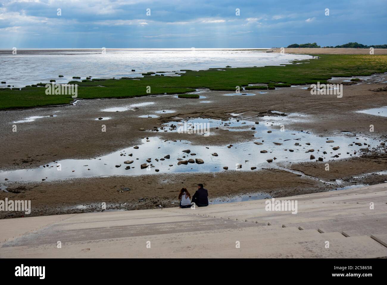 Granny's Bay, Fairhaven, Ansdell, Lytham St Annes. Stock Photo