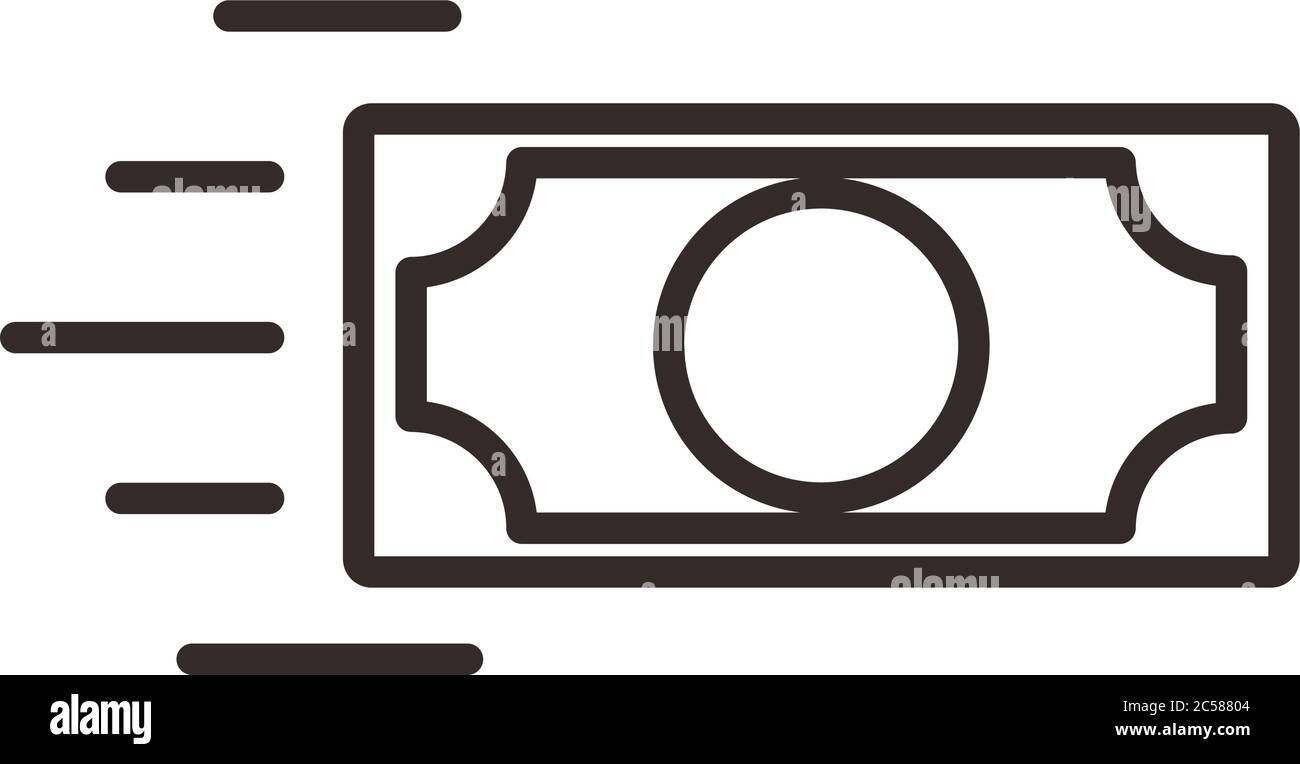 bill dollar line style icon vector illustration design Stock Vector ...