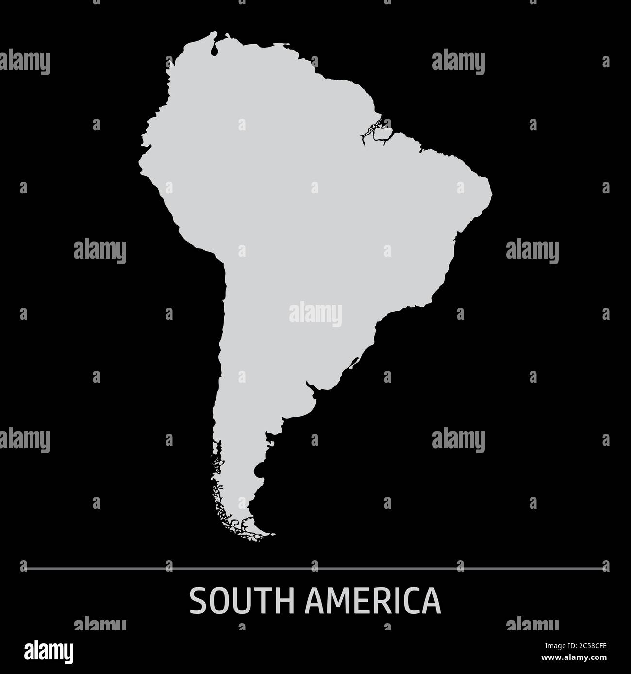 South America map icon Stock Vector