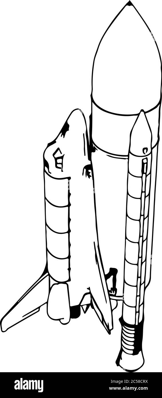 sketch of spacecraft vector Stock Vector Image & Art Alamy