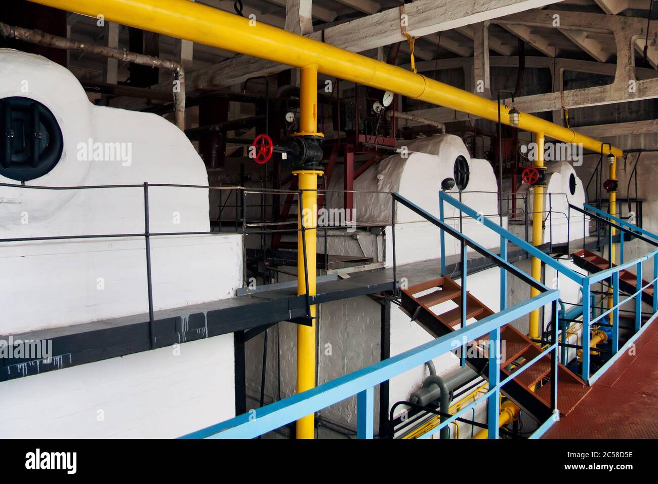 Inside the industrial boiler room. Heating equipment Stock Photo Alamy